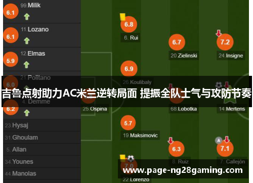 吉鲁点射助力AC米兰逆转局面 提振全队士气与攻防节奏